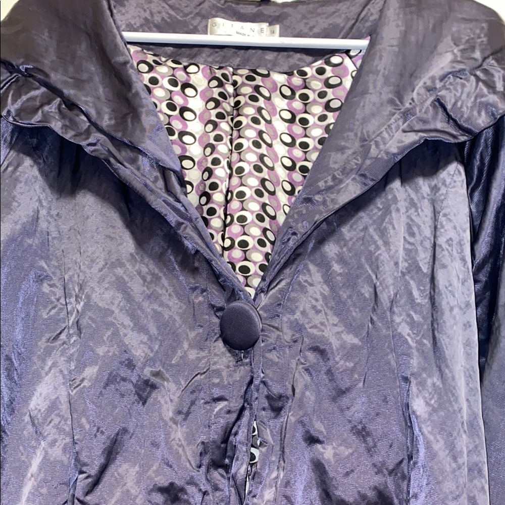 Gitane Size 14 Elegant Purple Women's Jacket - Picture 16 of 16